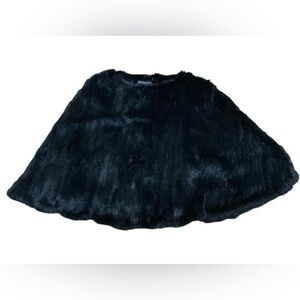 Bernardo Rabbit Fur Casual Formal Poncho Wrap Cape Top Pullover Winter One Size